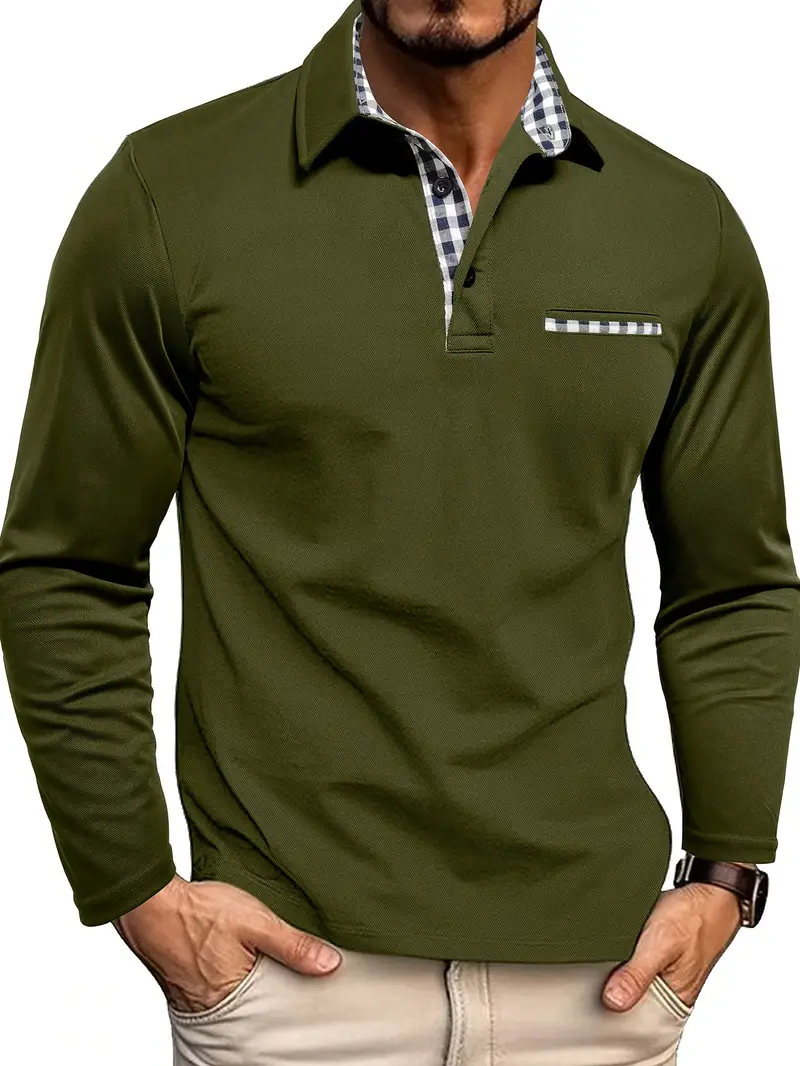 Léo – Polo homme manches longues ajusté – Image 4