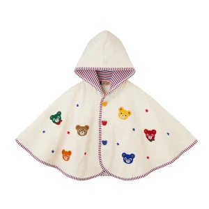 PONCHO EN COTON BLANC