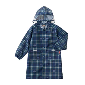 VESTE DE PLUIE À CARREAUX BLEUS MIKI HOUSE