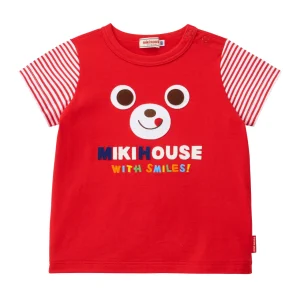 T-SHIRT ROUGE MIKI HOUSE WITH SMILES