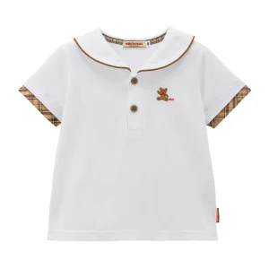 T-SHIRT BEIGE COL MIKI HOUSE