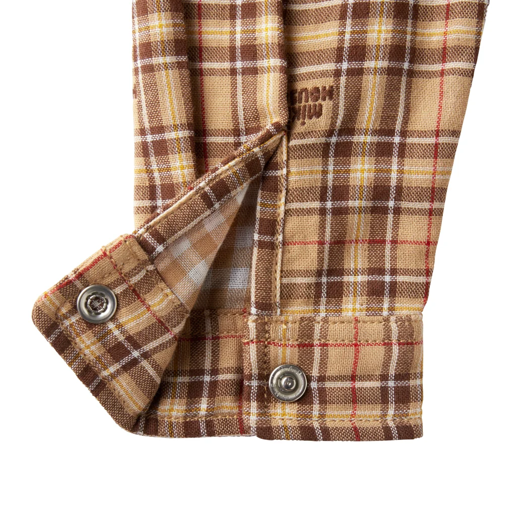 CHEMISE A CARREAUX BEIGE GARCON MIKI HOUSE – Image 5