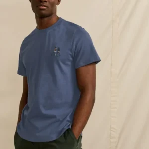 T-shirt Arcy Col Rond Brode Velo - Faguo