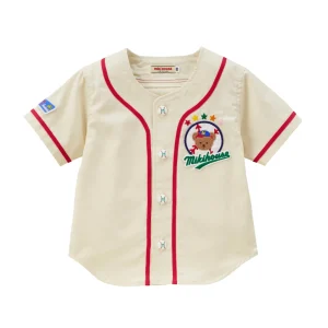 T-SHIRT CRÈME BASE-BALL MIKI HOUSE