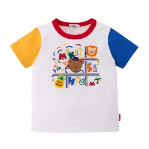 T-SHIRT TRICOLORE MIKI HOUSE