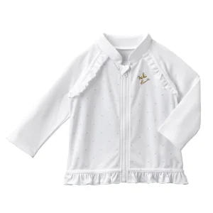 VESTE ANTI UV AQUATIQUE BLANCHE À VOLANTS