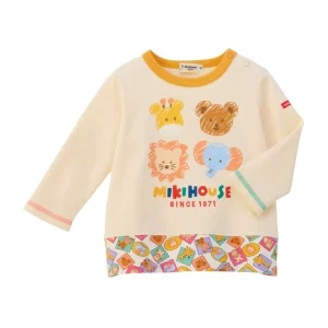 T-SHIRT MANCHES LONGUES MULTICOLORE ANIMAUX