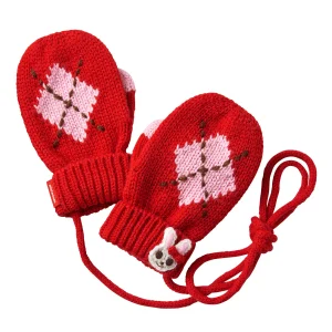 MOUFLES EN LAINE ROUGE