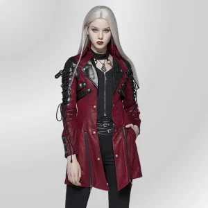 Veste Rouge Gothique PUNK RAVE