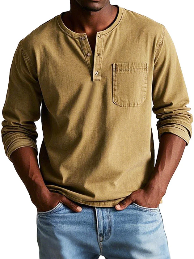 Hugo - Henley homme vintage – Image 3