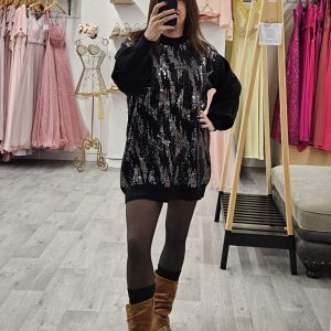 robe pull à sequins