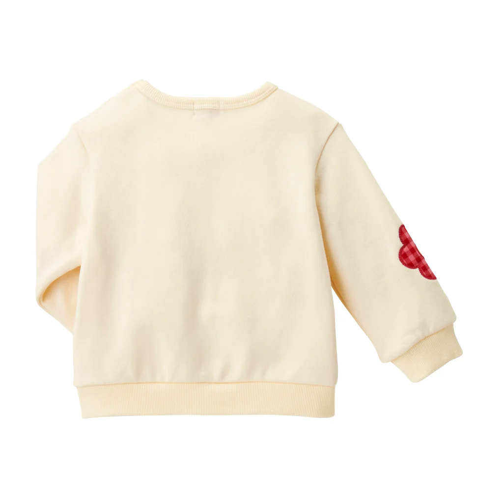 SWEATSHIRT BLANC MOTIFS FLEURS ROUGES CHIECO SAKU – Image 2