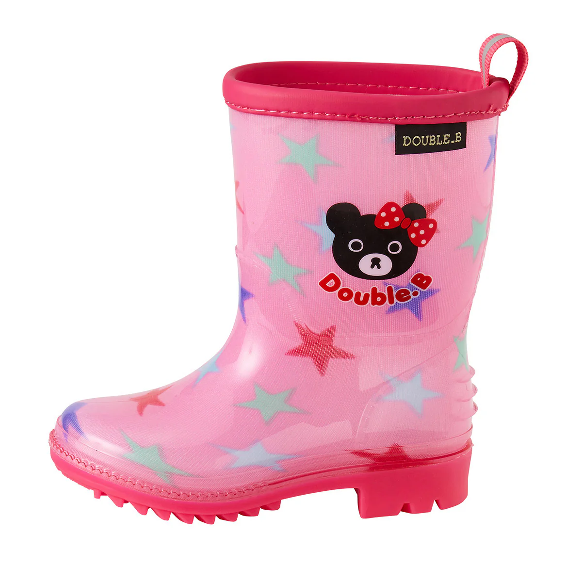 BOTTES DE PLUIE ROSES MOTIF ÉTOILE DOUBLE B – Image 3