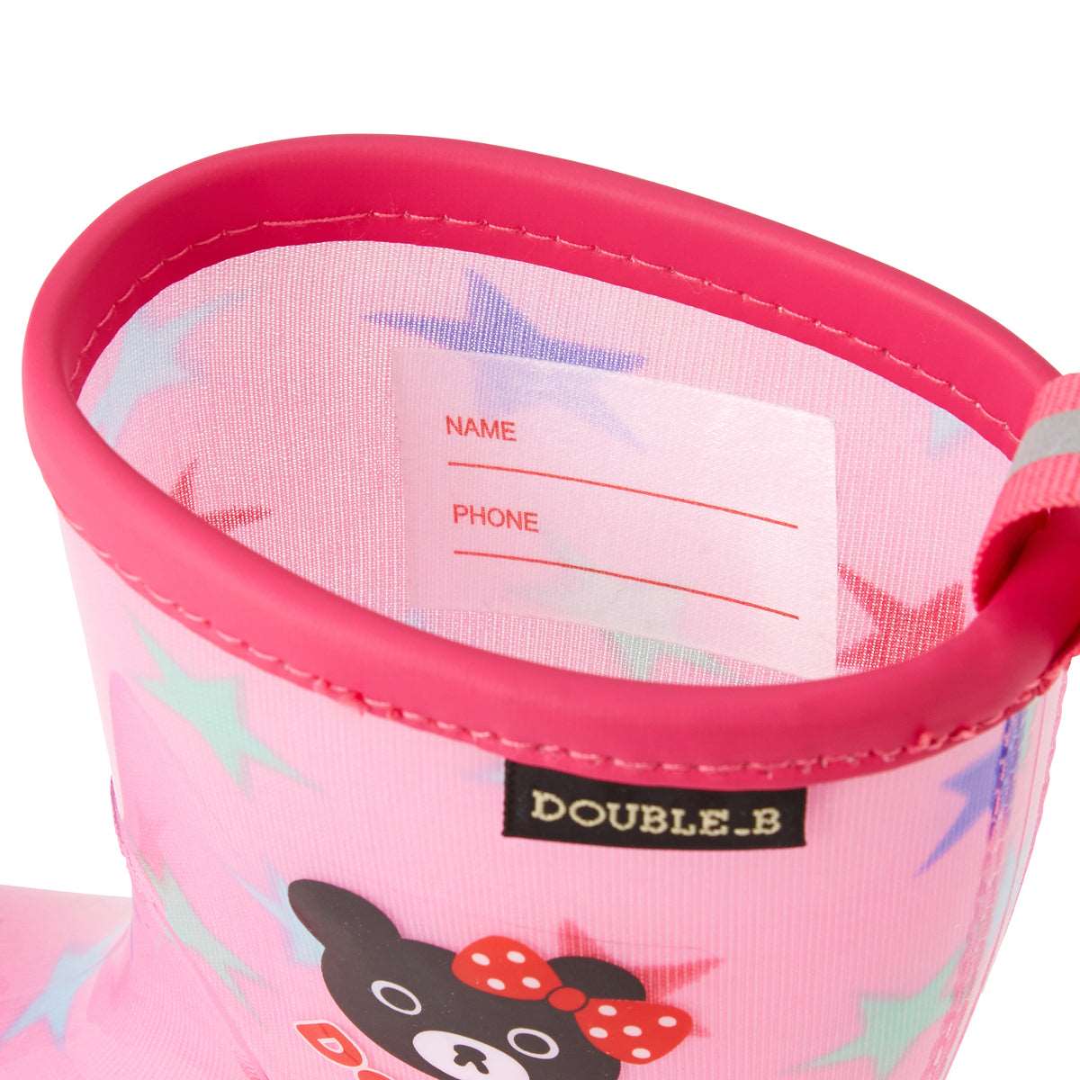 BOTTES DE PLUIE ROSES MOTIF ÉTOILE DOUBLE B – Image 6