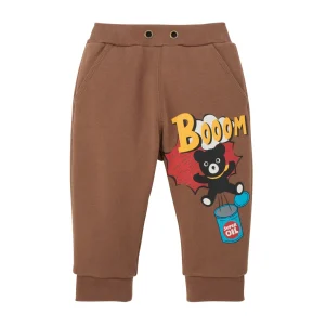 PANTALON JOGGING MARRON CANNETTES