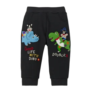 PANTALON JOGGING NOIR DOUBLE B DINOSAURES