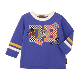 T-SHIRT DOUBLE B INDIGO MANCHES LONGUES