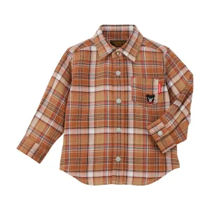CHEMISE MARRON À CARREAUX DOUBLE B EN COTON