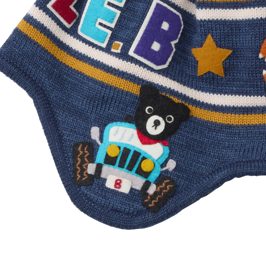 BONNET À POMPON DOUBLE B MULTICOLORE – Image 6