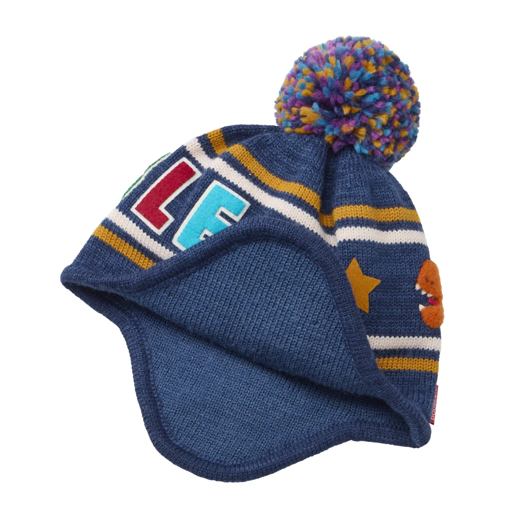 BONNET À POMPON DOUBLE B MULTICOLORE – Image 3