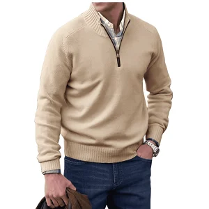 Louis - Pull Zippé Cachemire Homme