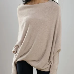 Céleste - Pull Oversize Femme Col Convertible - Polyvalent
