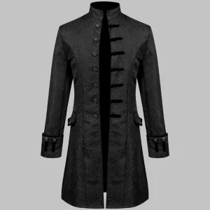 Redingote Gothique Style Renaissance – Beige, Noir ou Rouge pour Homme