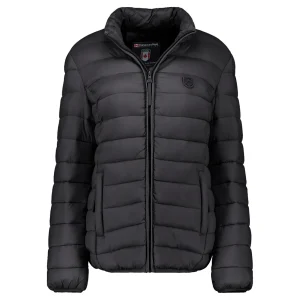 Canadian Peak Akitaleak Femme - Blouson Matelassé à Zip Polyamide avec Drapeau et Badge NOIR
