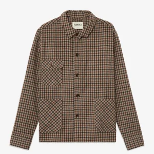 Check Wool Chore Jacket - Pompeii