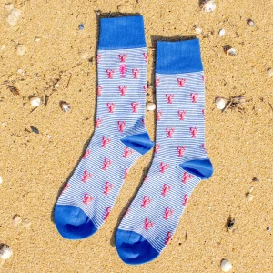Chaussettes à Motif Rayées Homards « Christine »