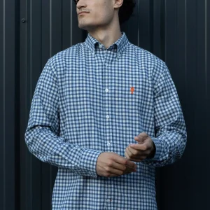 Chemise à Carreaux en Coton Brossé « Caen »