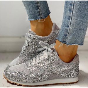 Louise - Baskets automne à paillettes femme