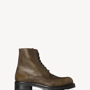Lug Sole Lace Up Boot in Leather