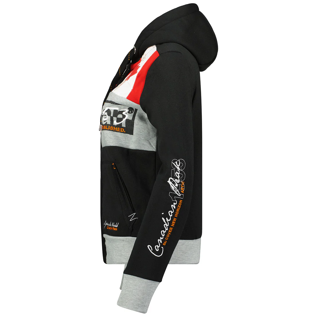 Canadian Peak Face Femme - Sweat à Capuche Avec Capuche et Chaude NOIR – Image 4