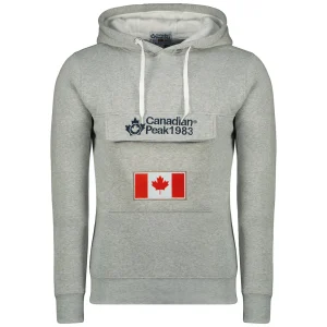 Canadian Peak Gadreak Homme - Sweat Capuche Poignet Molletonné Gris Clair