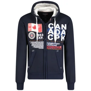 Canadian Peak Gasadeak Homme - Sweat à Capuche Poche Kangourou Chaud Marine