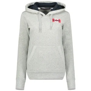 Canadian Peak Genifeak Femme - Sweat Capuche Impression Chaud Gris Clair