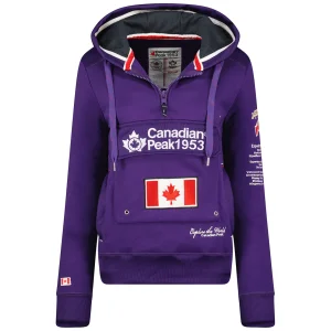 Canadian Peak Gyrelle Femme - Sweat à Capuche avec Poches Chaud Violet