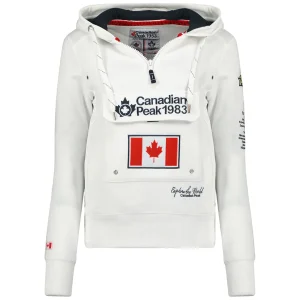 Canadian Peak Gyrelle Femme - Sweat à Capuche avec Poches Chaud Blanc