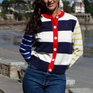 Gilet Rayé Boutonné « Lola »