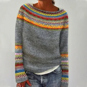 Olivia - Pull automne vintage femme