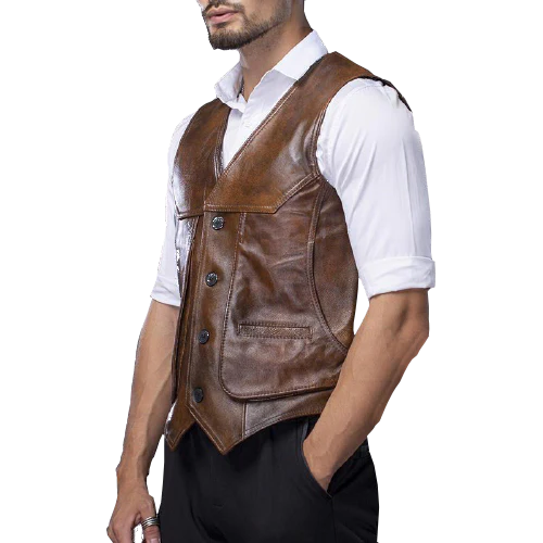 Veste Sans Manche Cuir Homme – Image 2