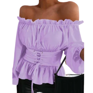 Chemisier Violet Steampunk Femme