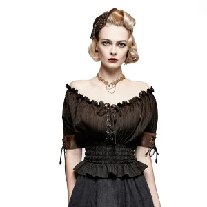 Chemisier À Rayures Femme Steampunk