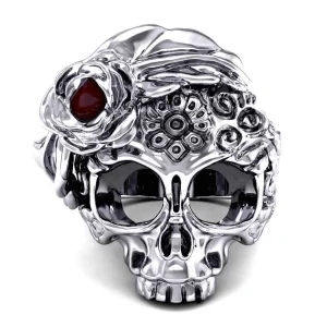 Bague gothique crane maya
