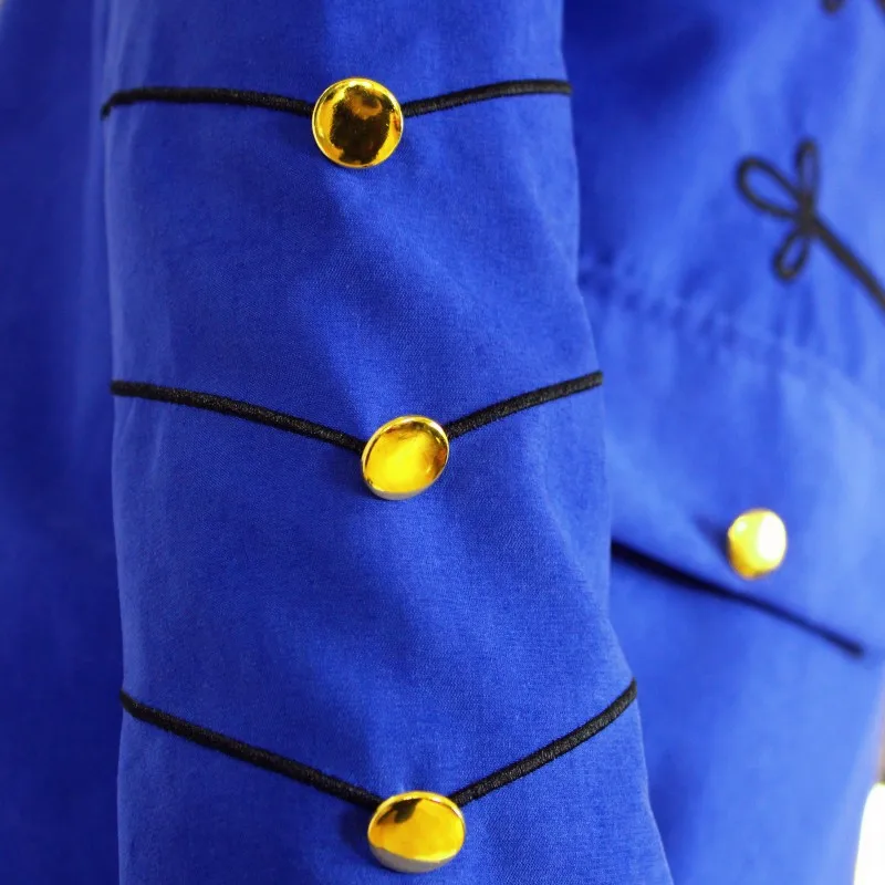 Veste militaire vintage noire avec boutons dorés style baroque – Image 6