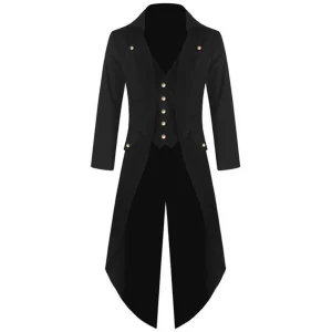Black Steampunk Trench Coat