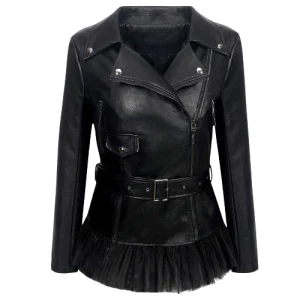 Veste En Cuir Femme Style Biker