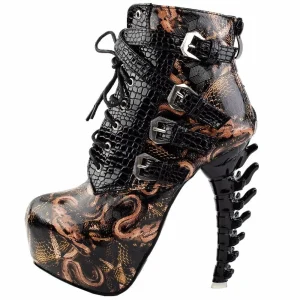 Bottines Talons Serpent
