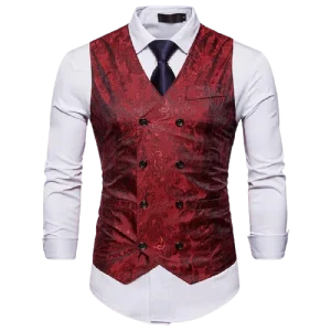 Gilet Homme Rouge Steampunk
